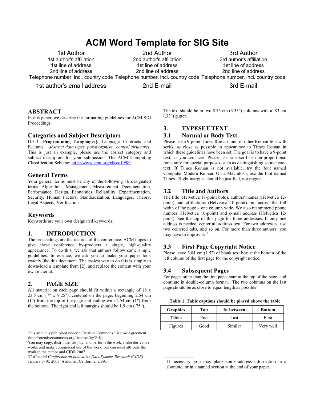 Proceedings Template - WORD s3