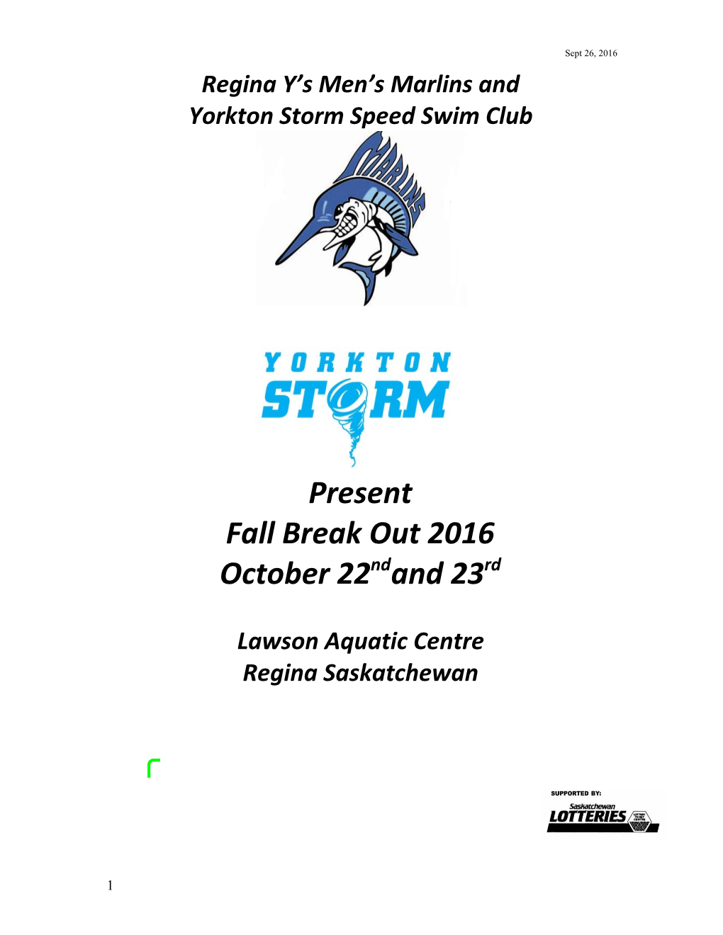 Yorkton Storm Speed Swim Club