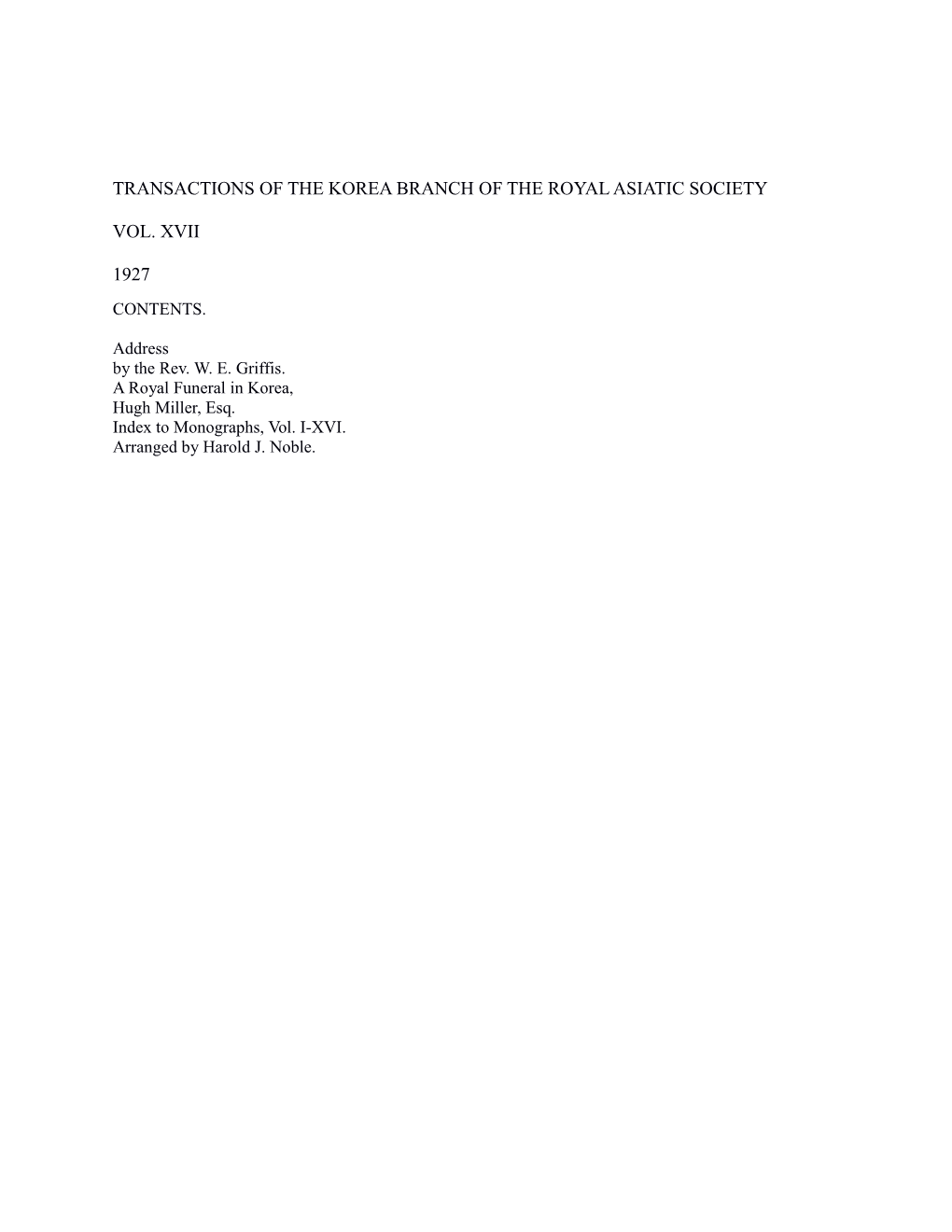 Transactions of the Korea Branch of the Royal Asiatic Society s1