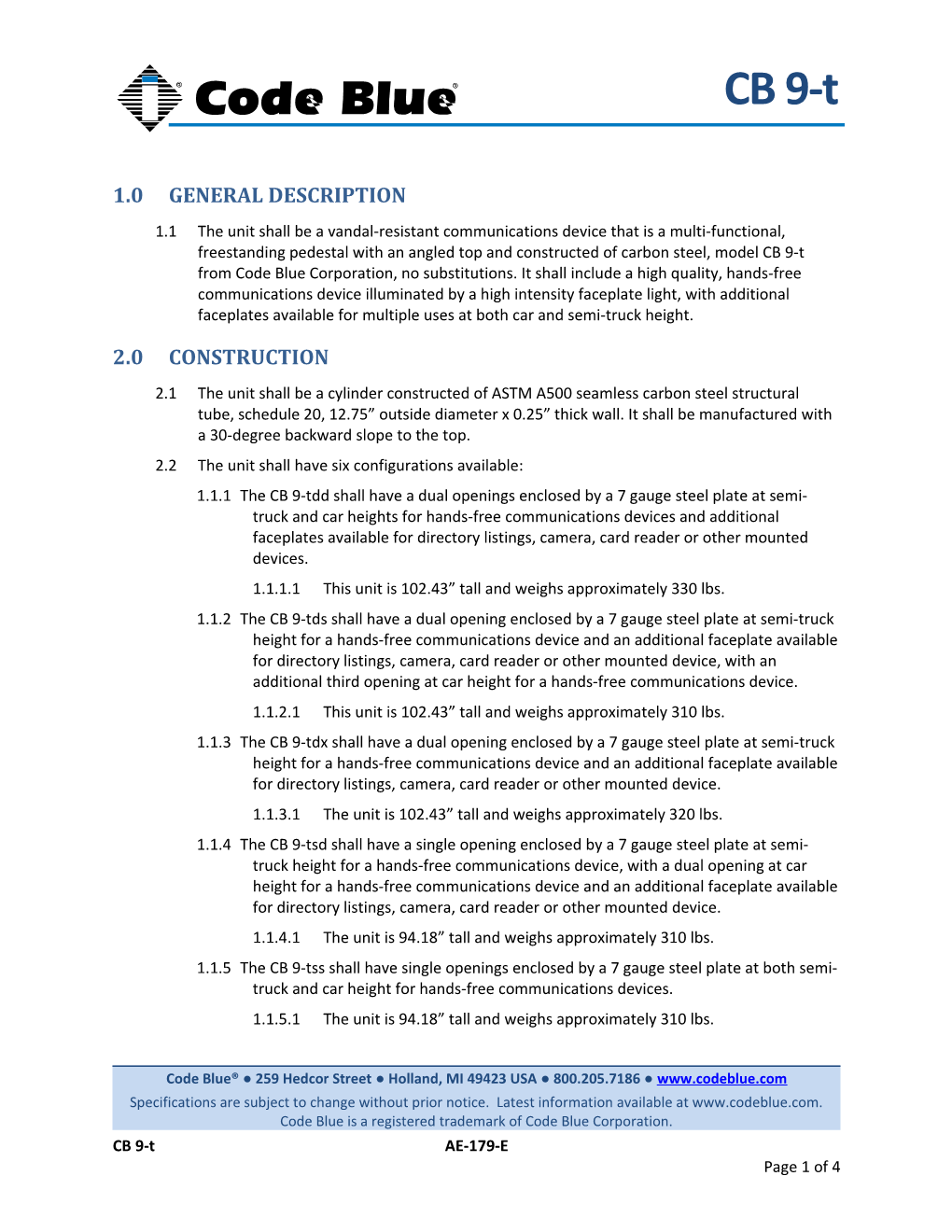 Architectural & Engineering Specifications s2