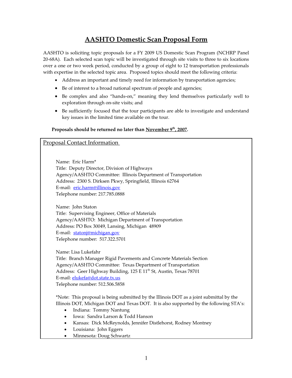 AASHTO Domestic Scan Proposal Form s1