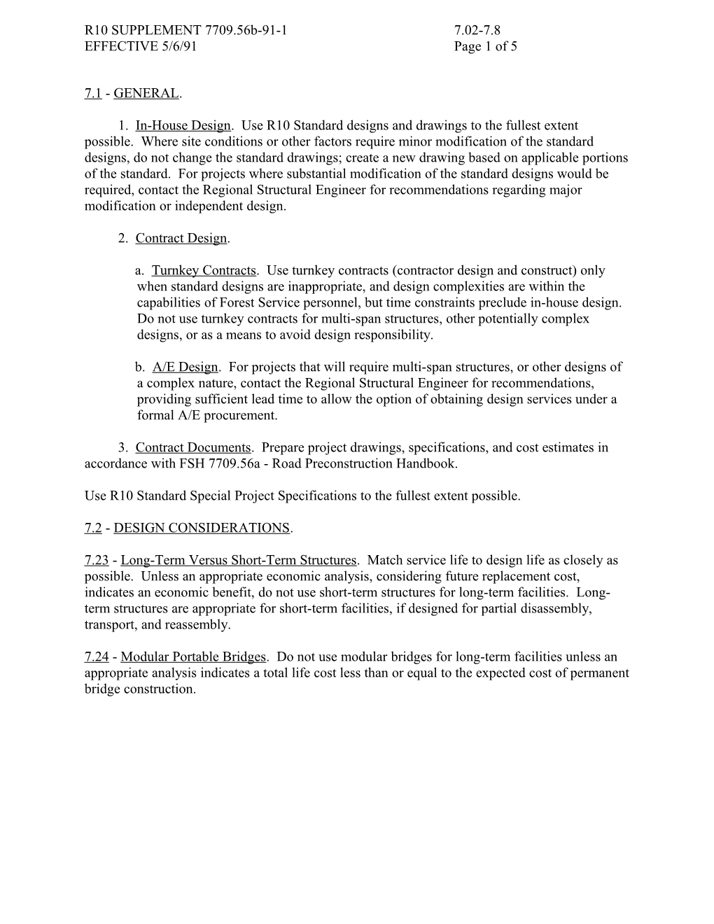 EFFECTIVE 5/6/91 Page 5 of 5