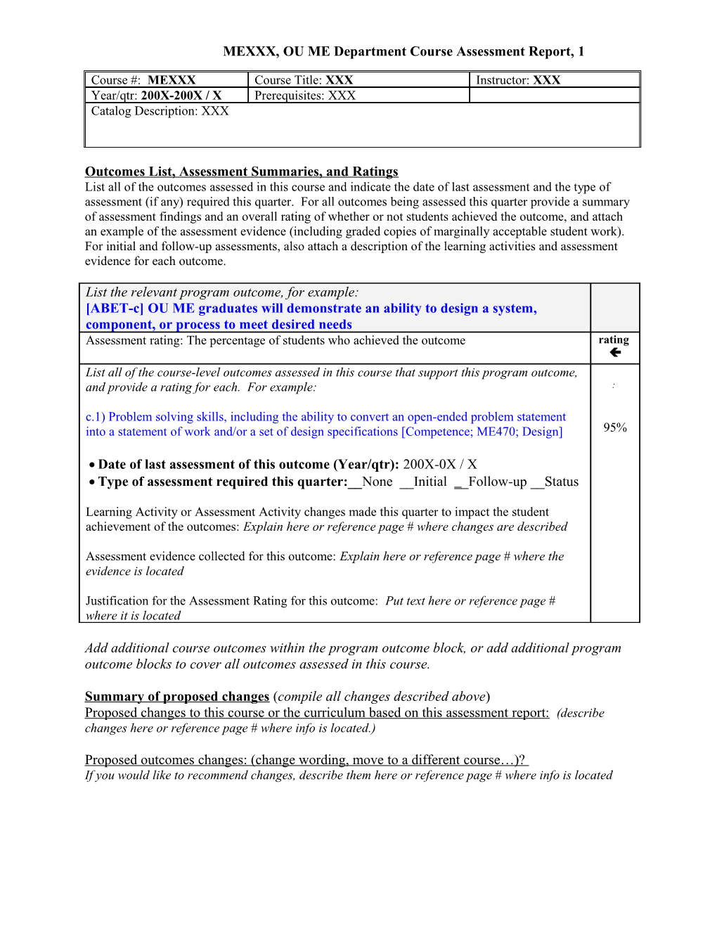 Area of Expertise Review Committee: Design