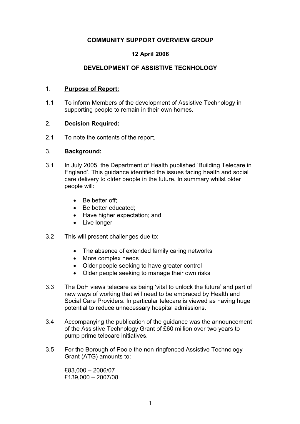 Development of Assistive Tecnhology