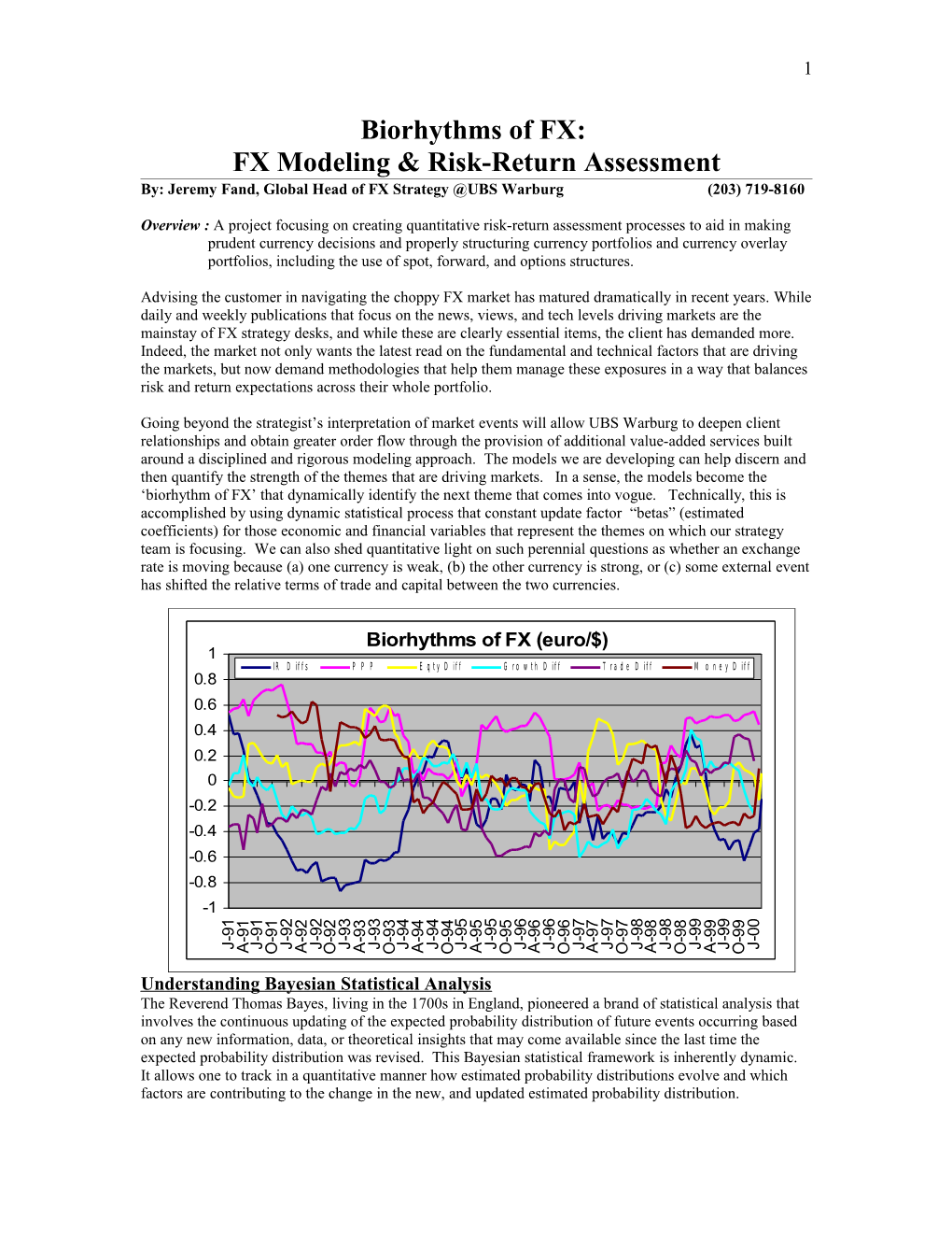 FX Modeling & Risk-Return Assessment