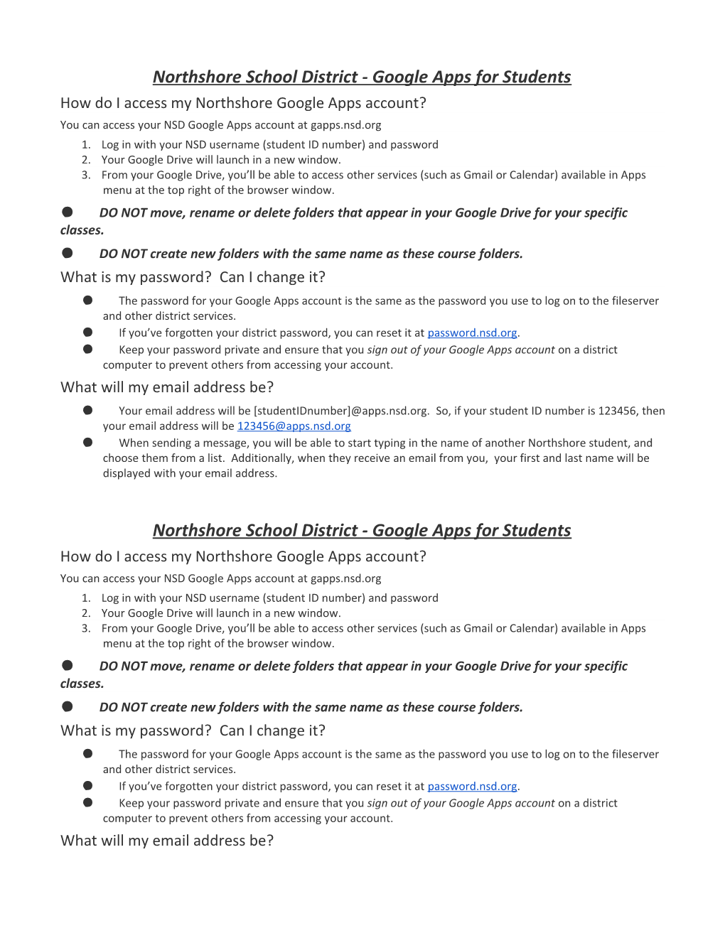 Northshore School District - Google Apps for Students