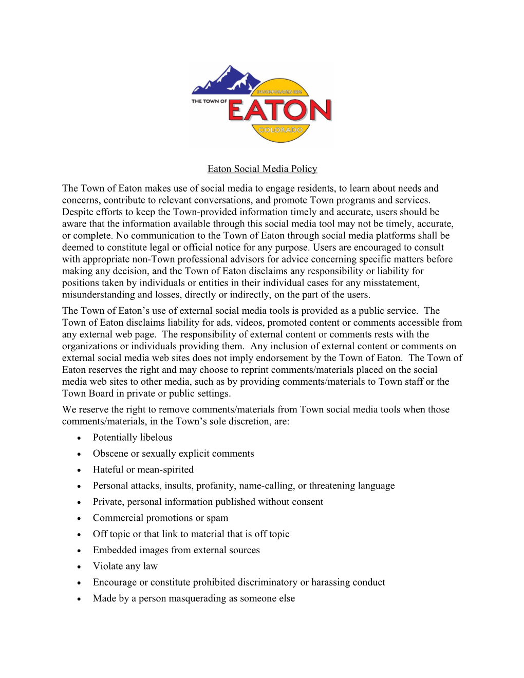 Eaton Social Media Policy