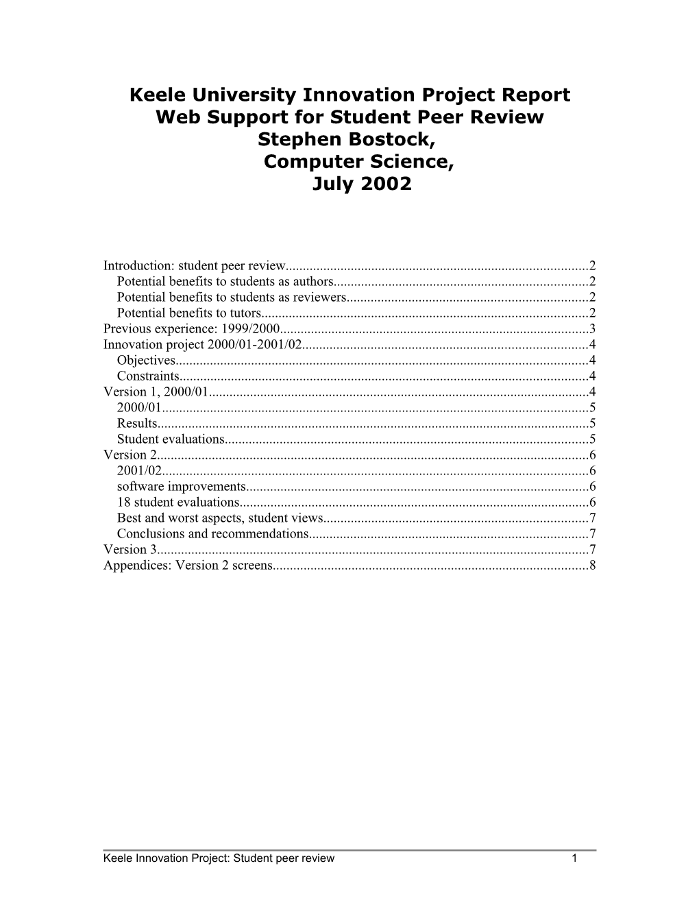 Web Based Peer Review