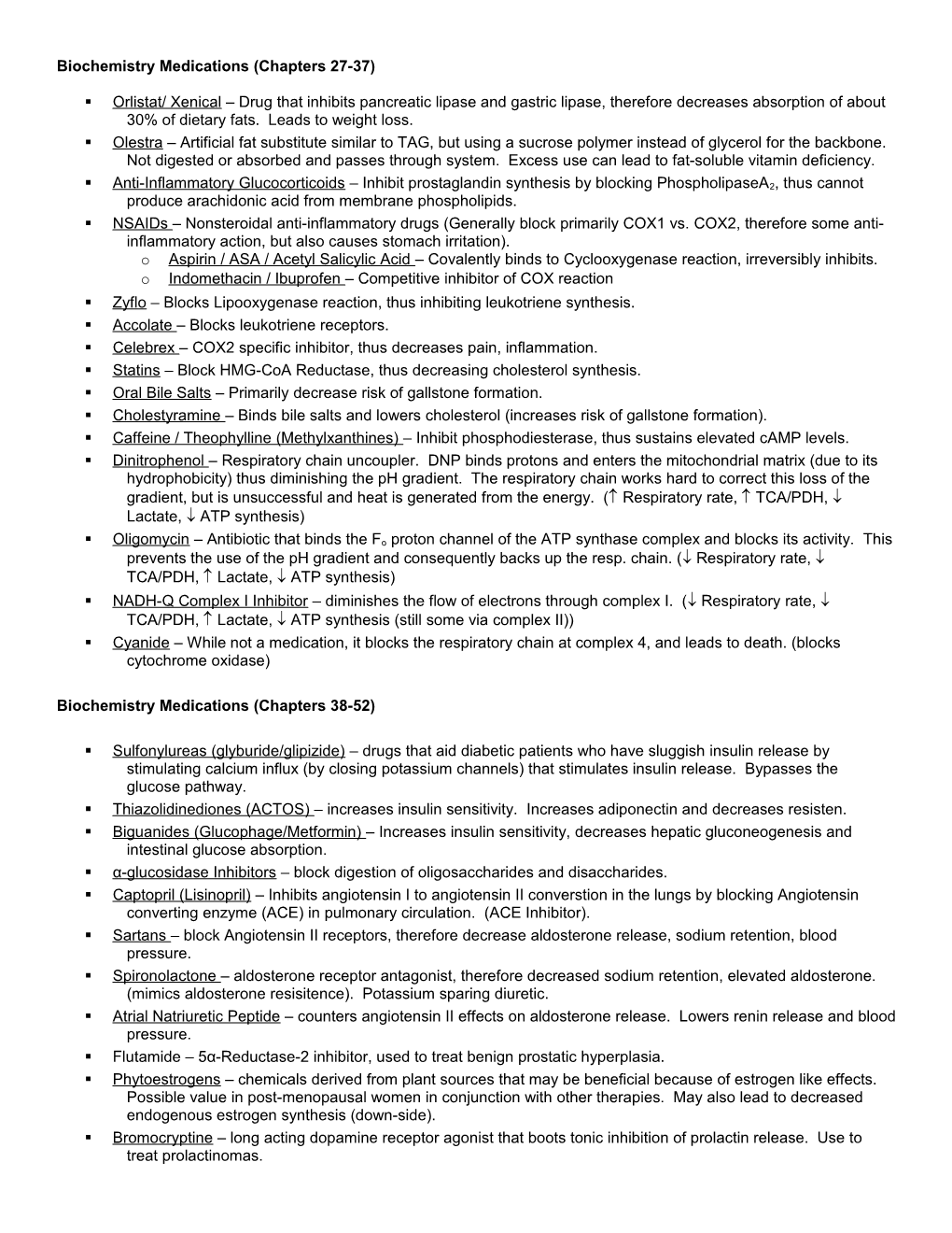 Biochemistry Diseases (Chapters 27-52)