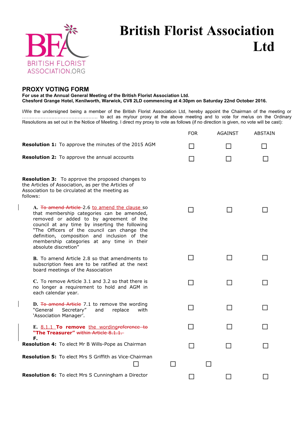 British Florist Association Ltd