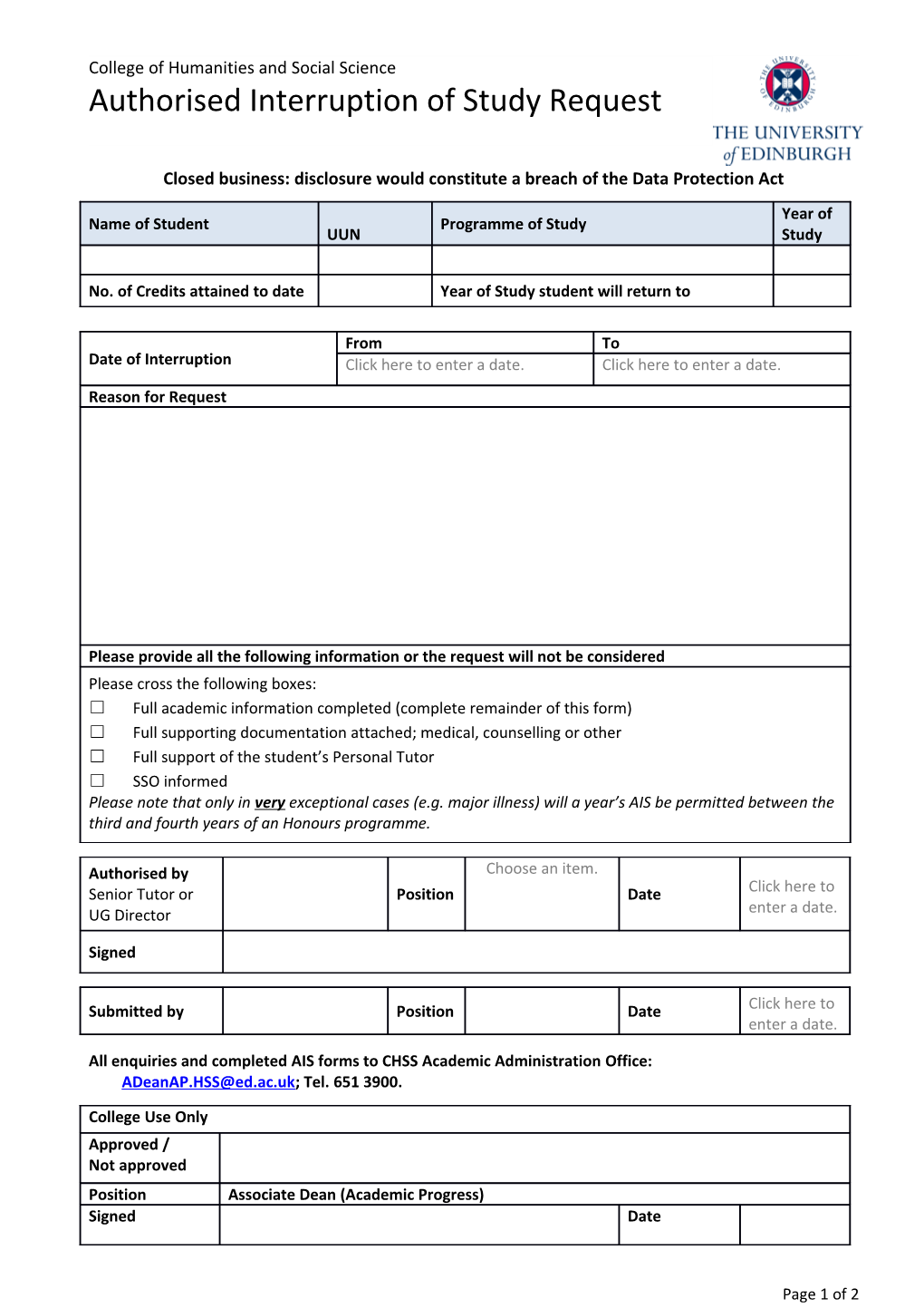 Closed Business:Disclosure Would Constitute a Breach of Thedata Protection Act