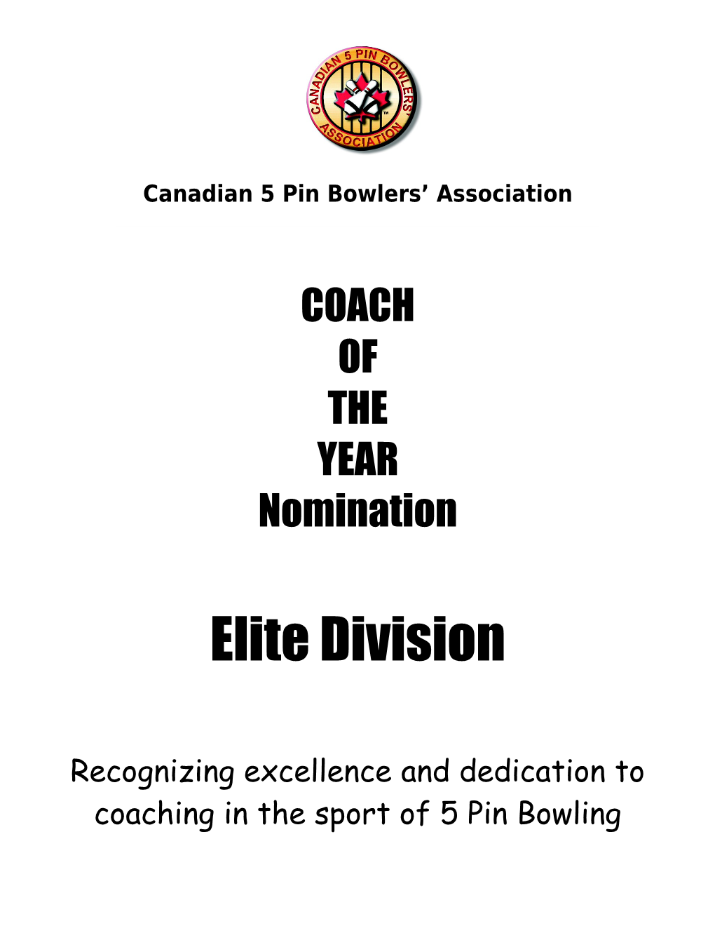 Canadian 5 Pin Bowlers Association