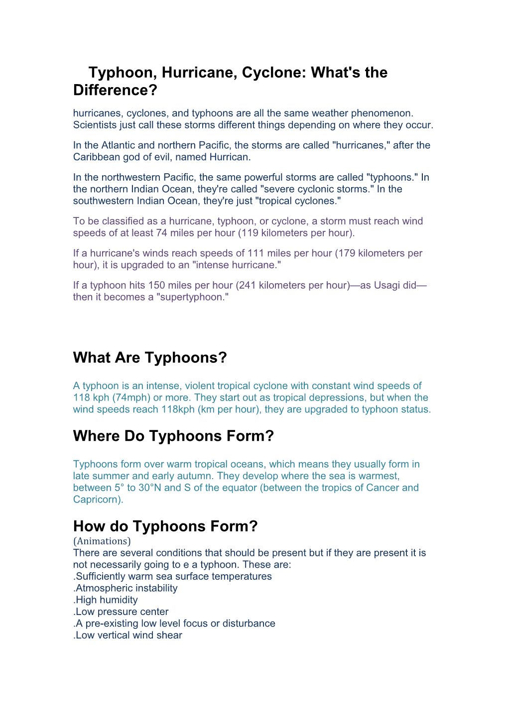 Typhoon, Hurricane, Cyclone: What's the Difference?