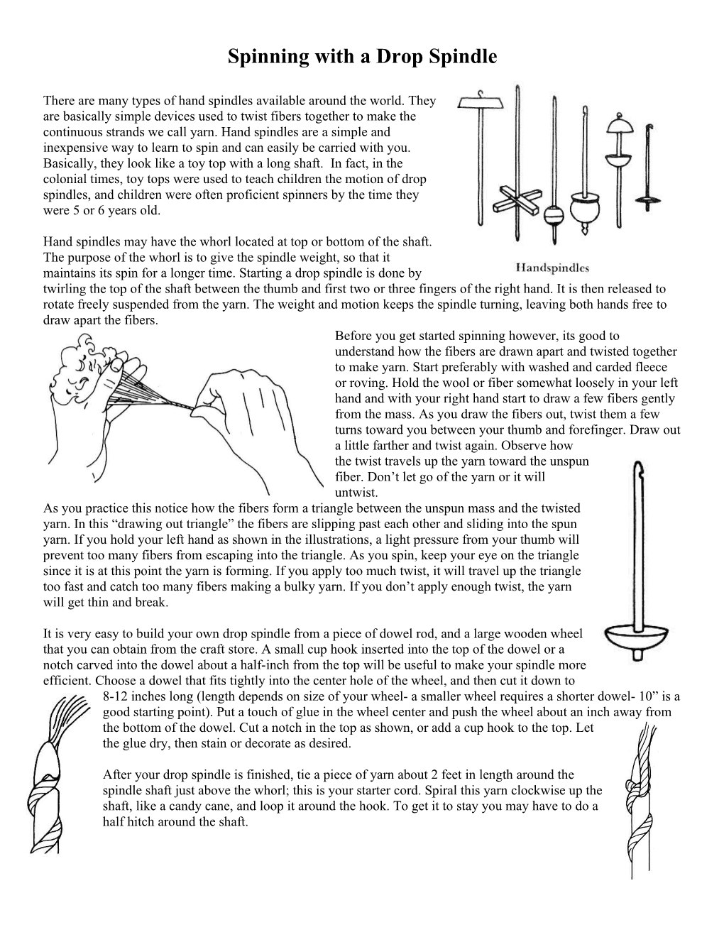 Spinning with a Drop Spindle