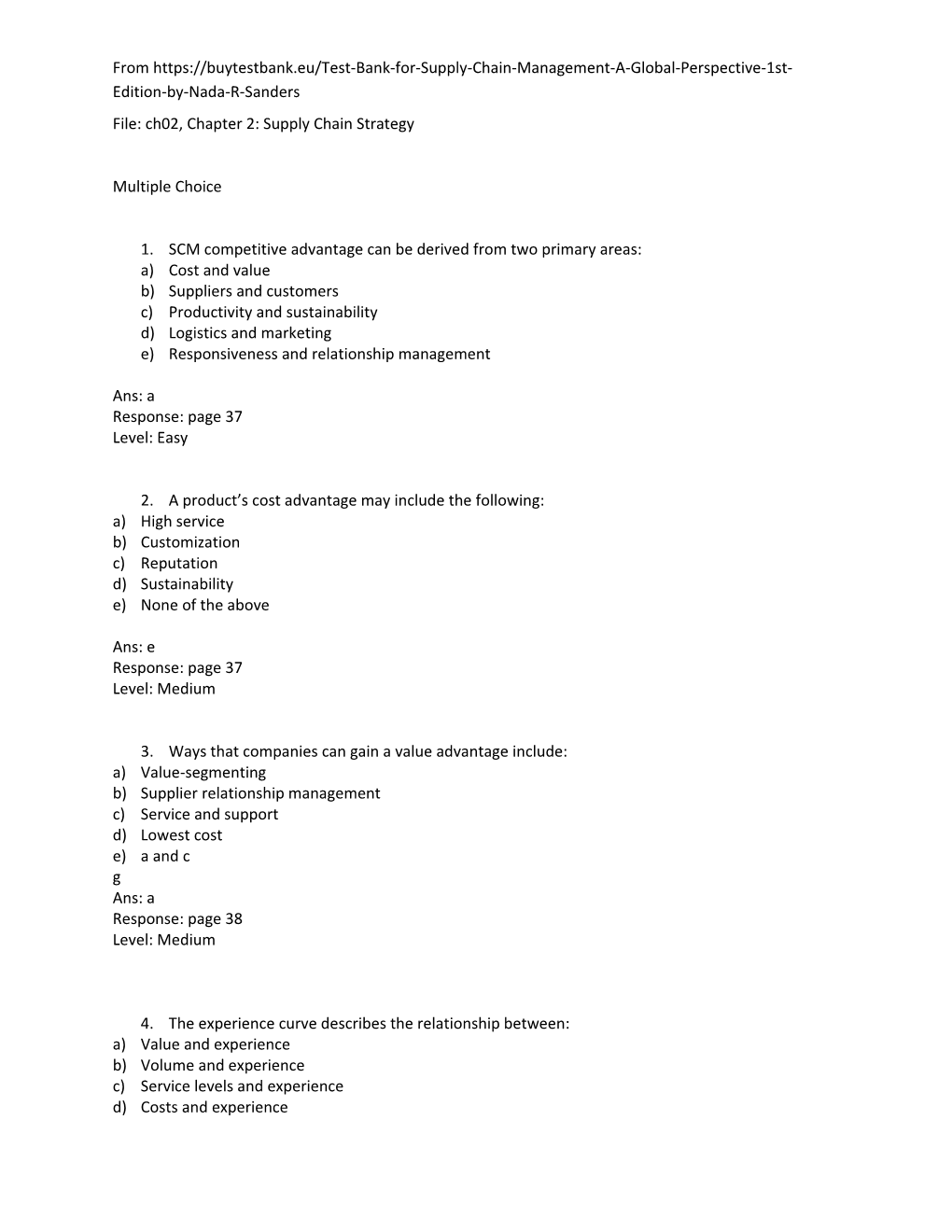 File: Ch02, Chapter 2: Supply Chain Strategy