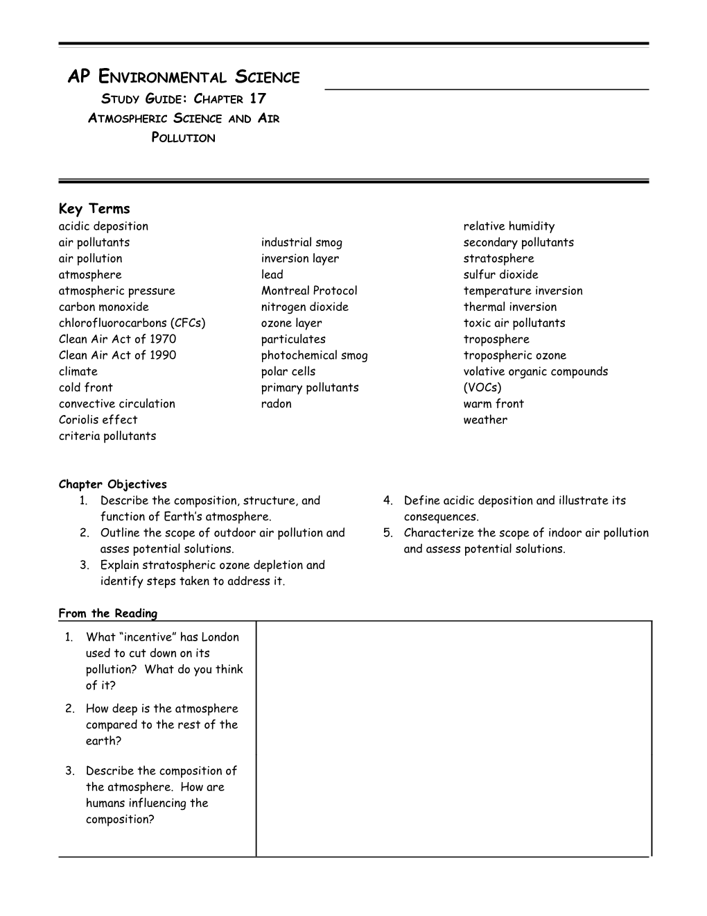 AP Environmental Science s11