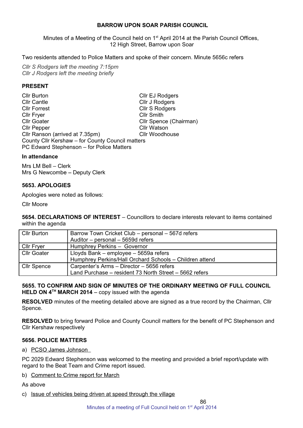 Barrow Upon Soar Parish Council s2