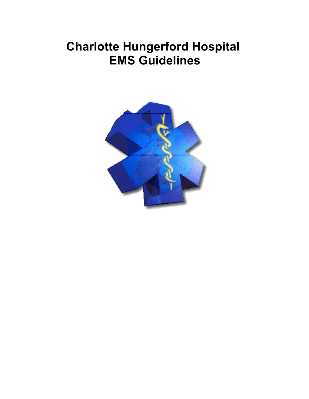 Sharon Hospital EMS Guidelines