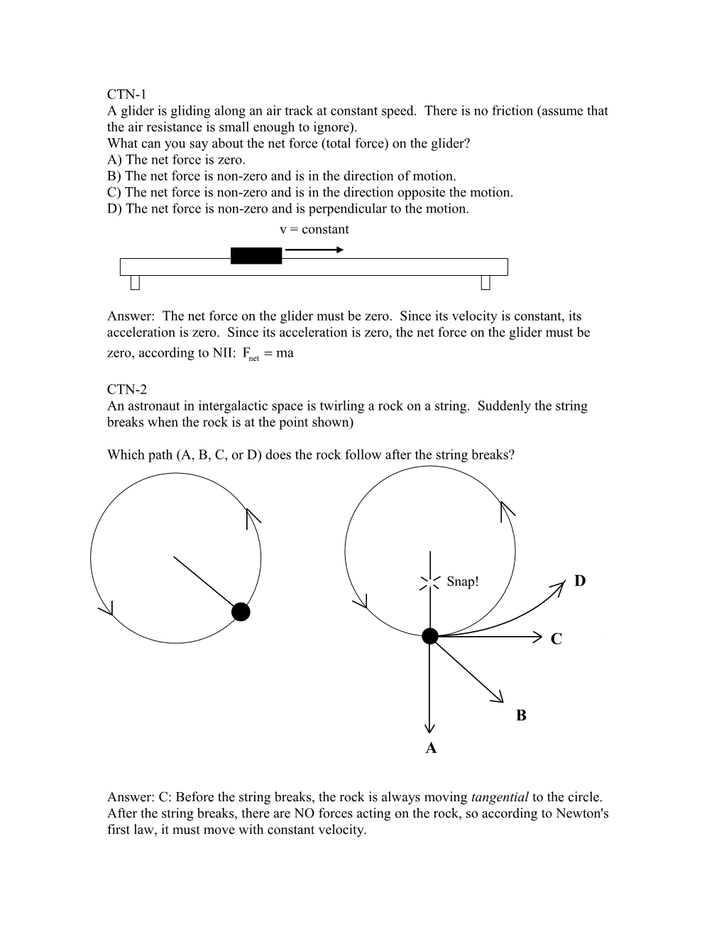 What Can You Say About the Net Force (Total Force) on the Glider?