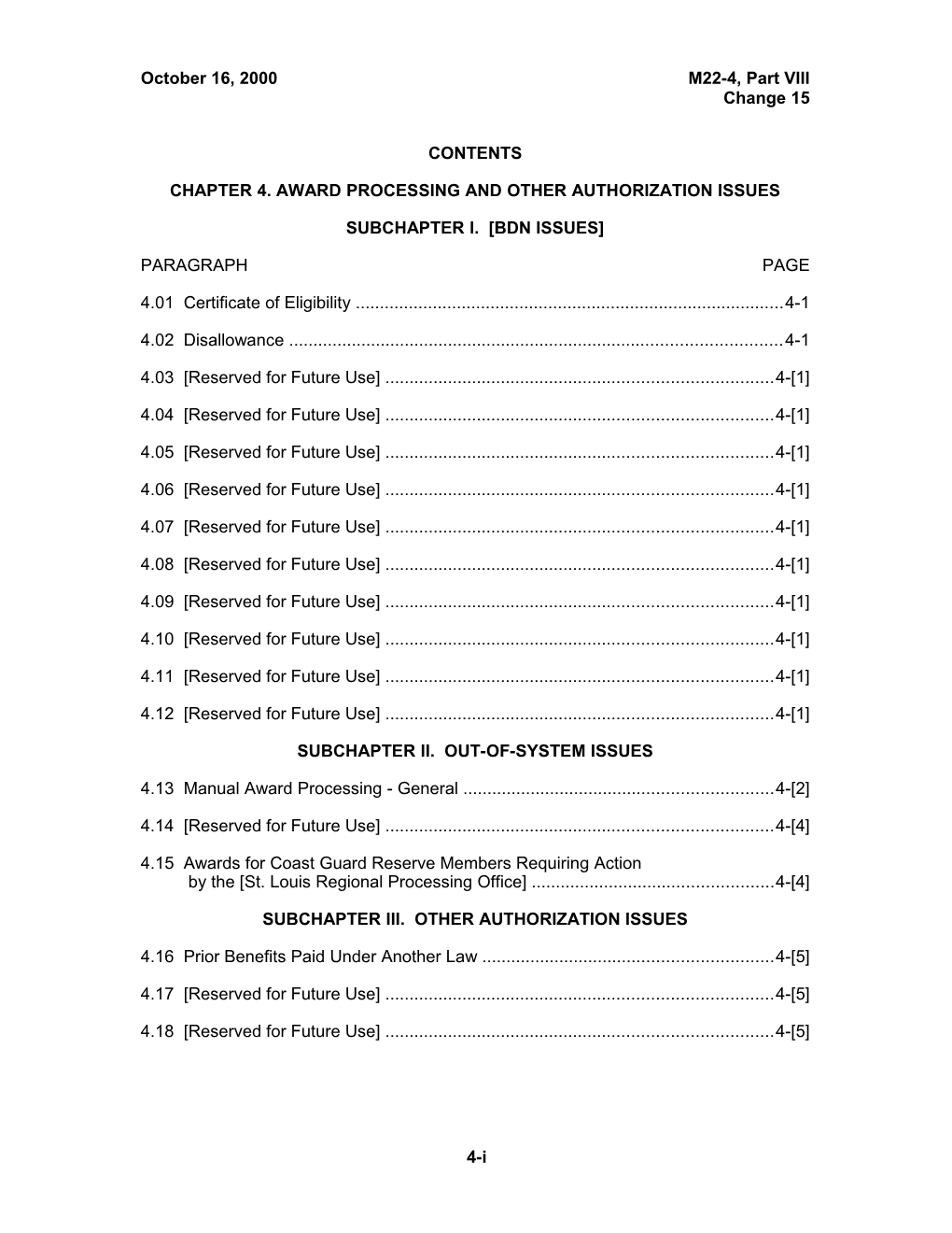 Chapter 4. Award Processing and Other Authorization Issues