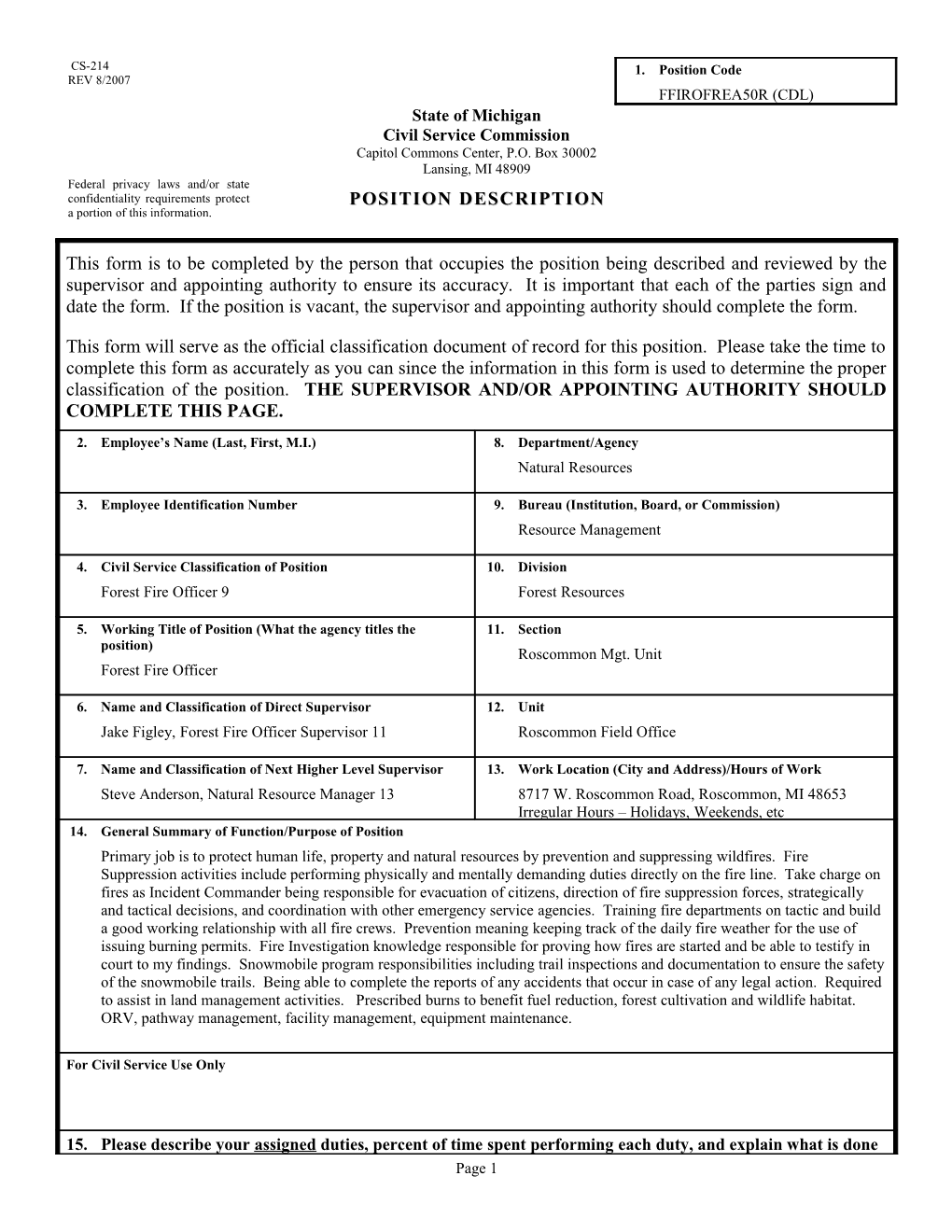 CS-214 Position Description Form s30