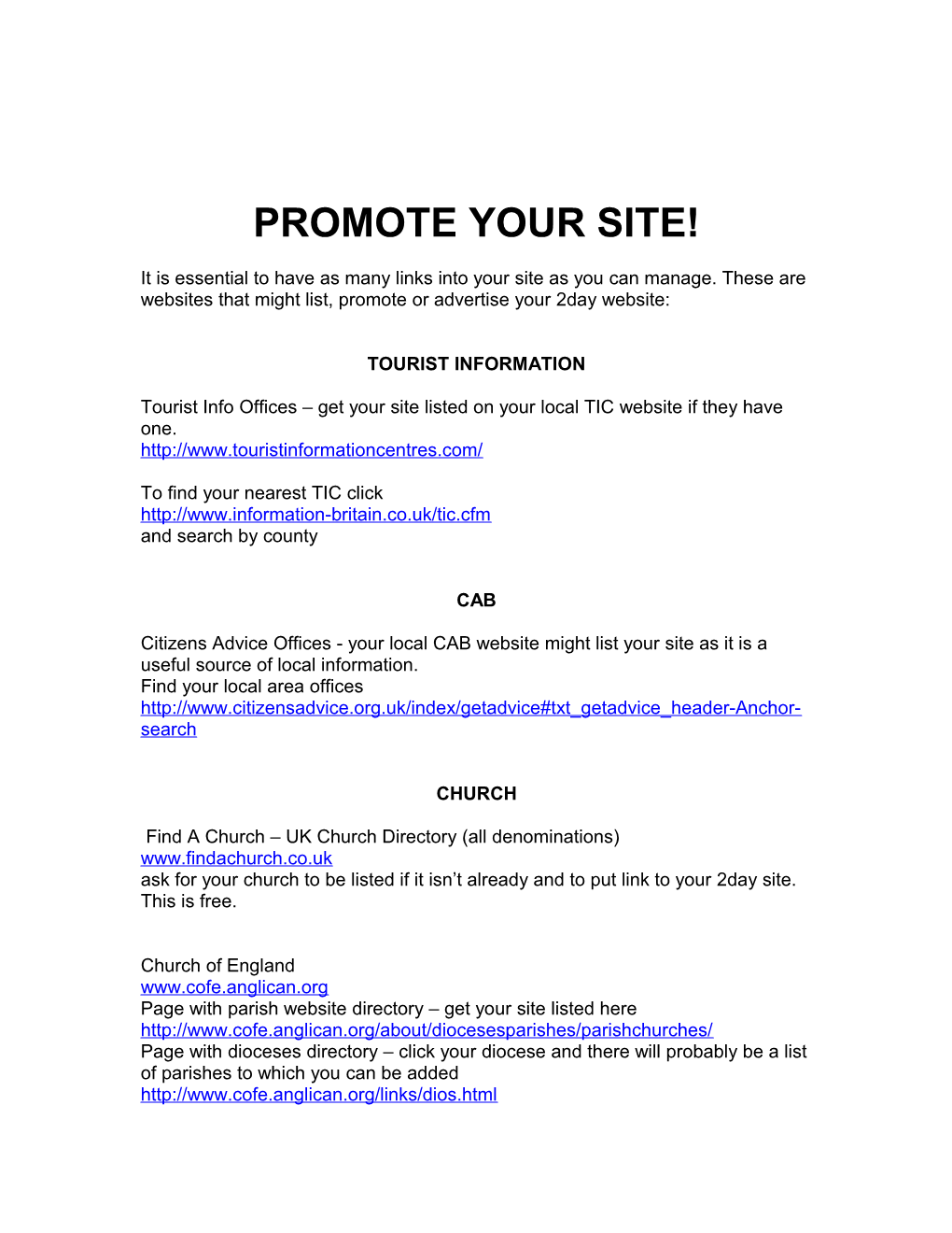 Promote Your Site