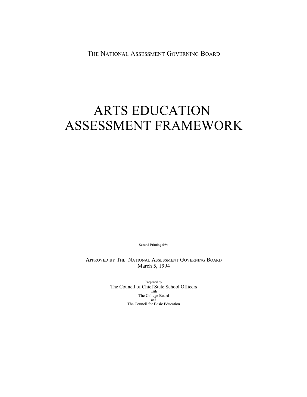 The National Assessment Governing Board