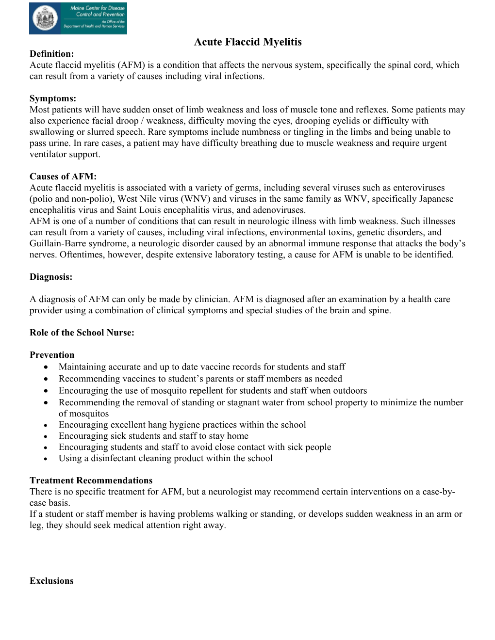 Acute Flaccid Myelitis