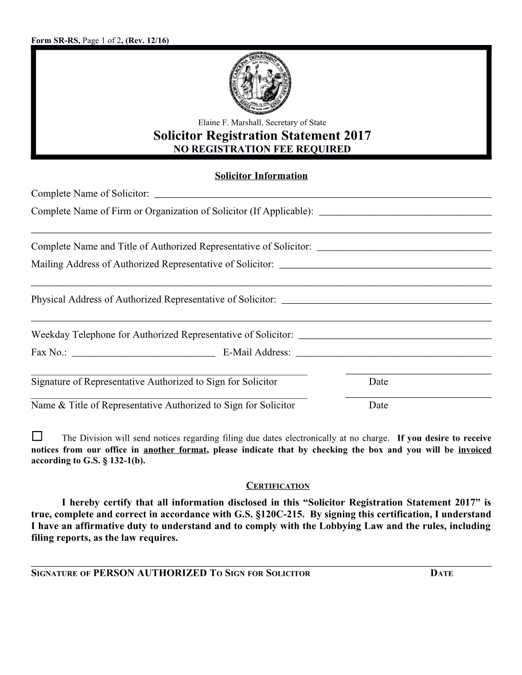 Form LR-1 (Rev. 6-97) Office Use Only