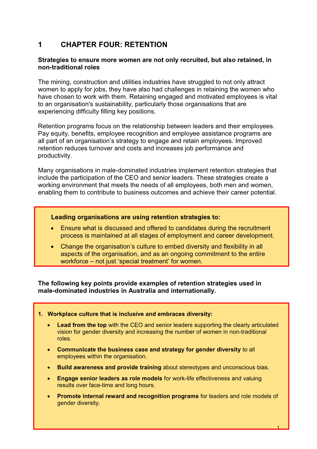 4. Chapter Four: Retention