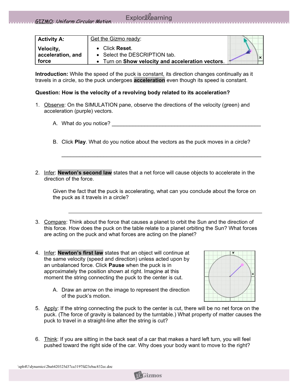 Student Exploration Sheet: Growing Plants s10