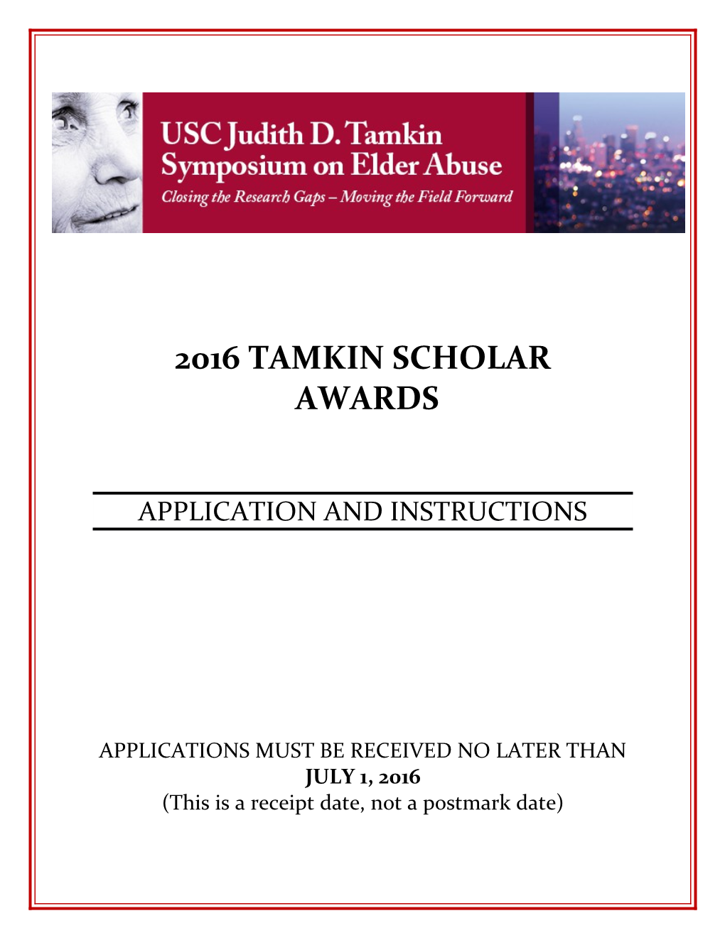 2016 Tamkin Scholar