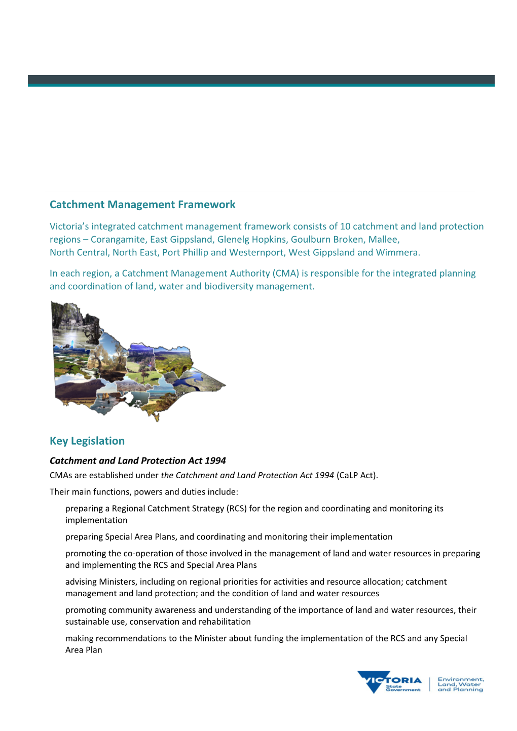 Catchment Managementframework