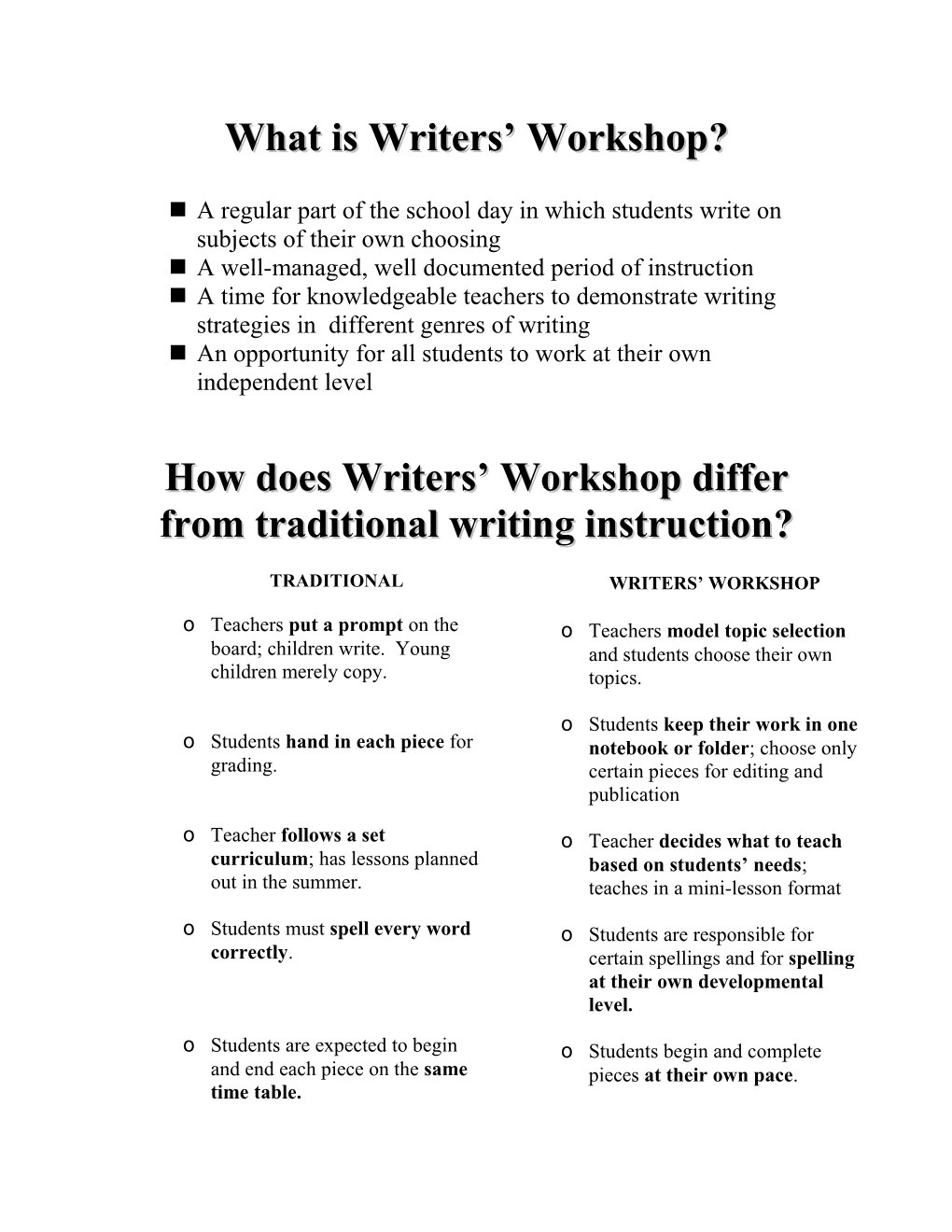 What Is Writers Workshop