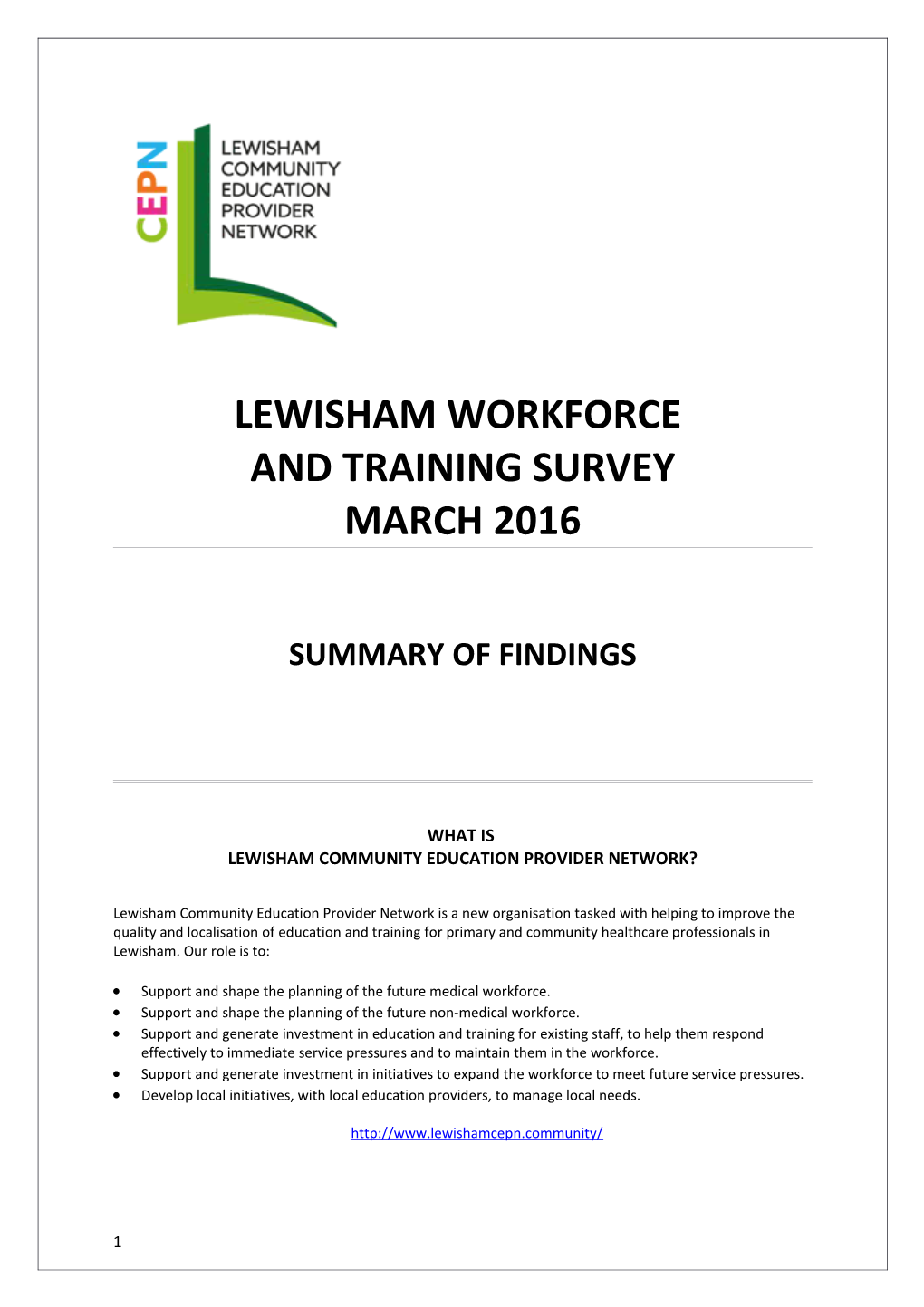 Lewisham Workforce