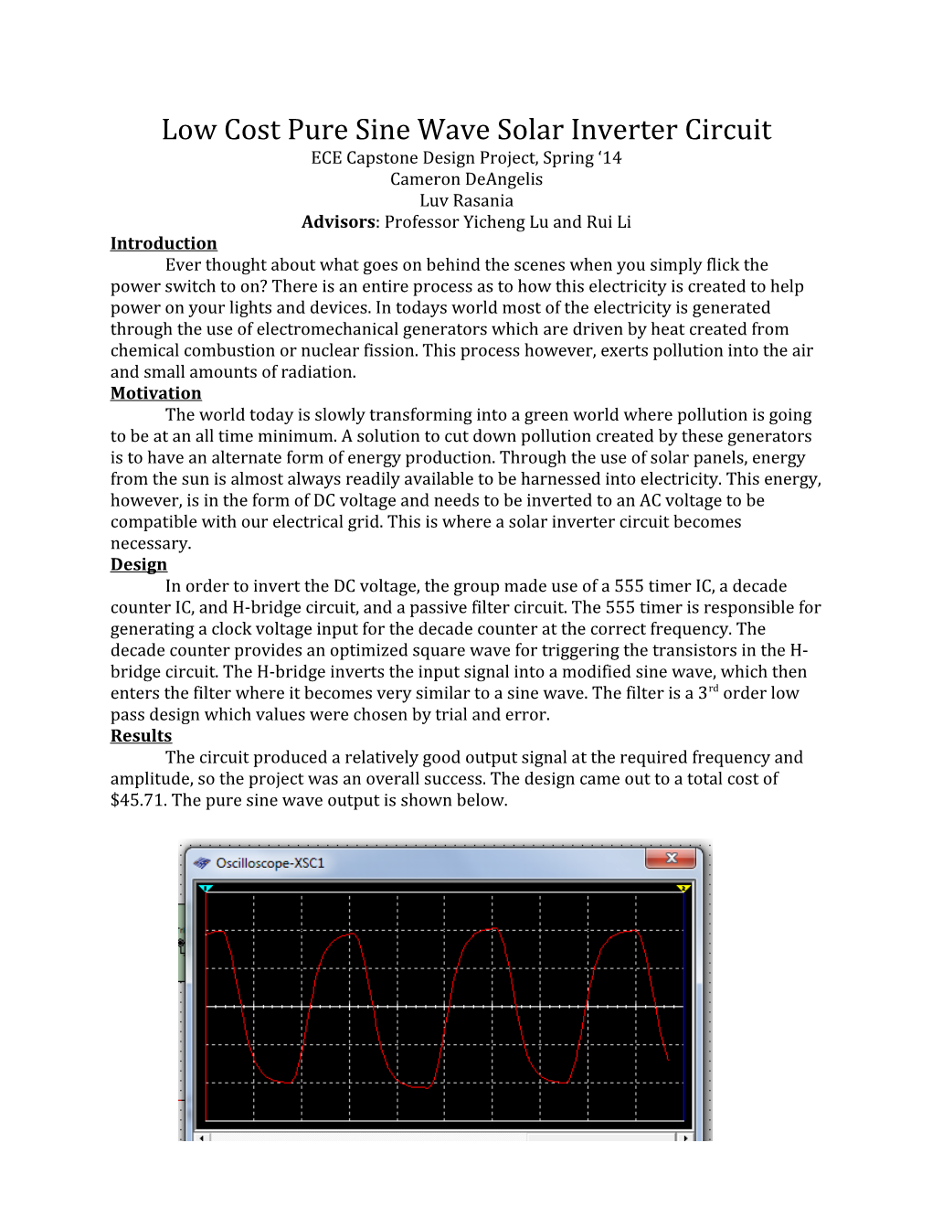 Low Cost Pure Sine Wave Solar Inverter Circuit