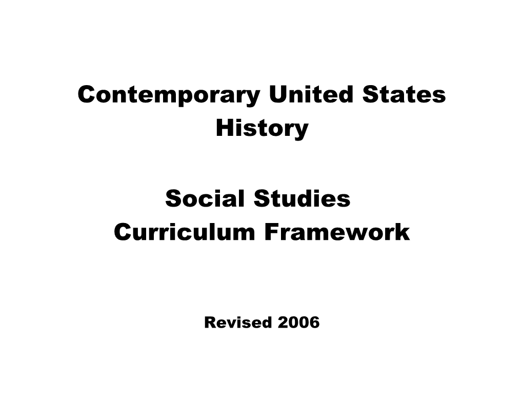 Contemporary United States History s1