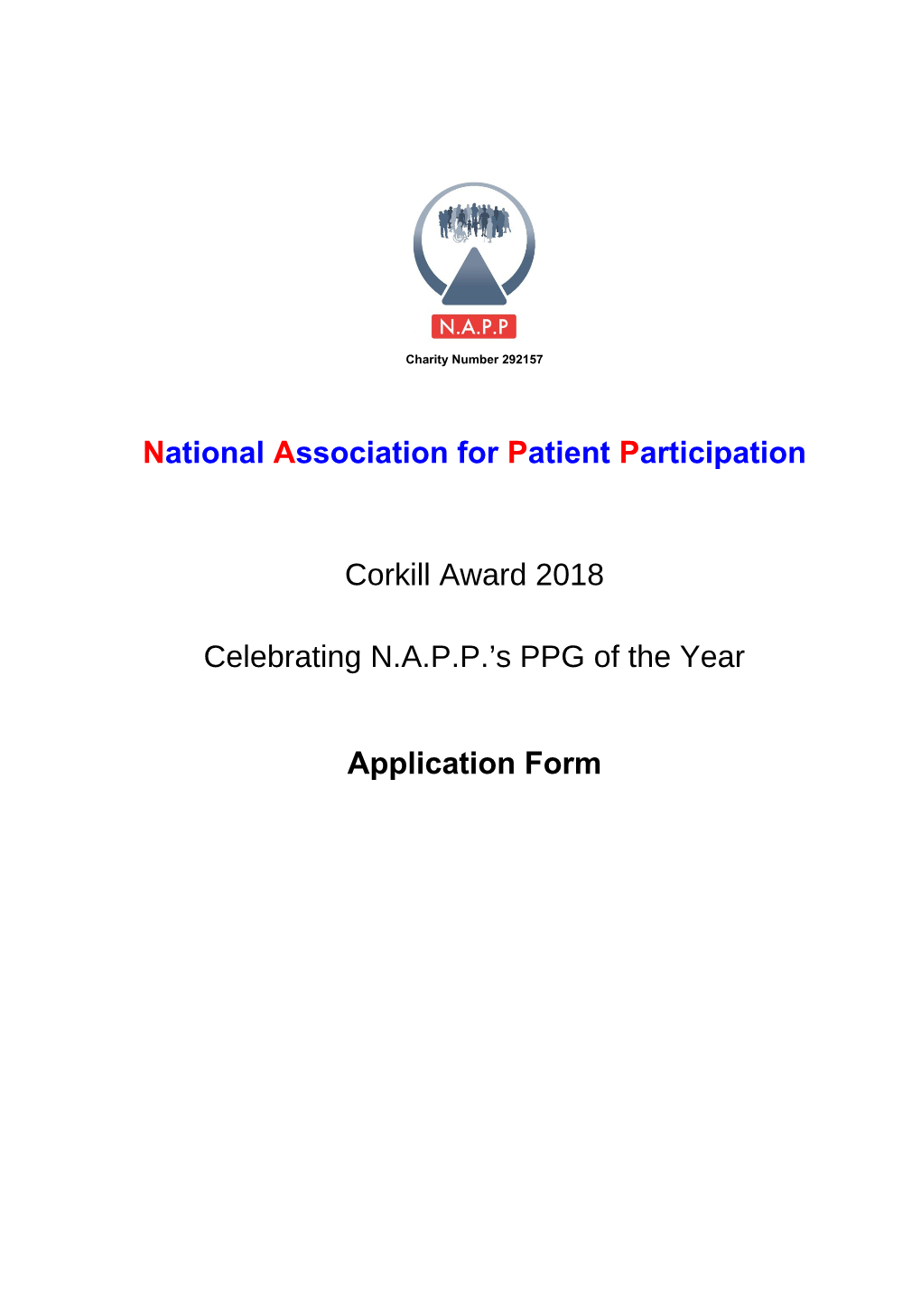 Proposed Corkill Award: NAPP PPG of the Year
