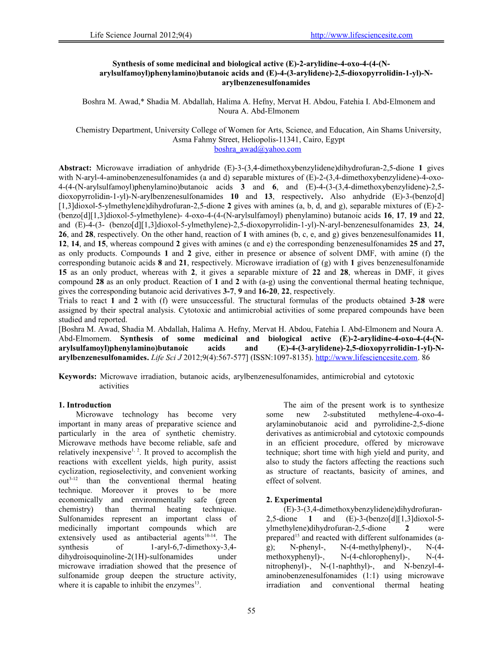 Synthesis of Some Medicinal and Biological Active