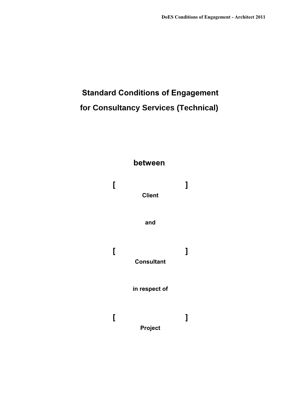 Standard Conditions of Engagement