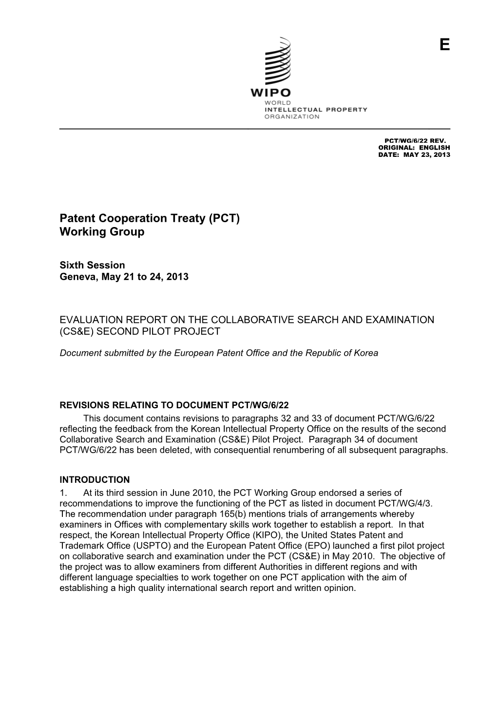 Patent Cooperation Treaty (PCT) s1