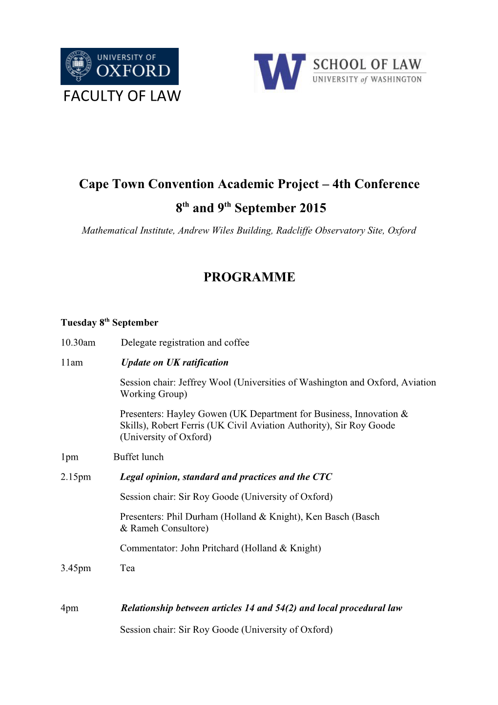 Cape Town Convention Academic Project 4Th Conference