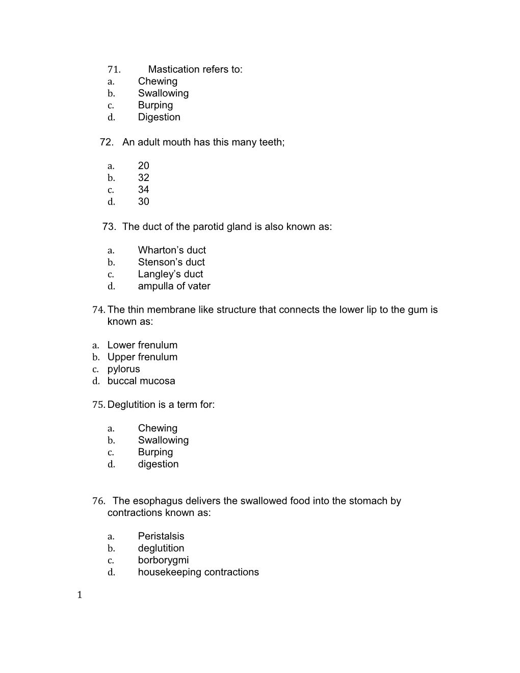 73. the Duct of the Parotid Gland Is Also Known As