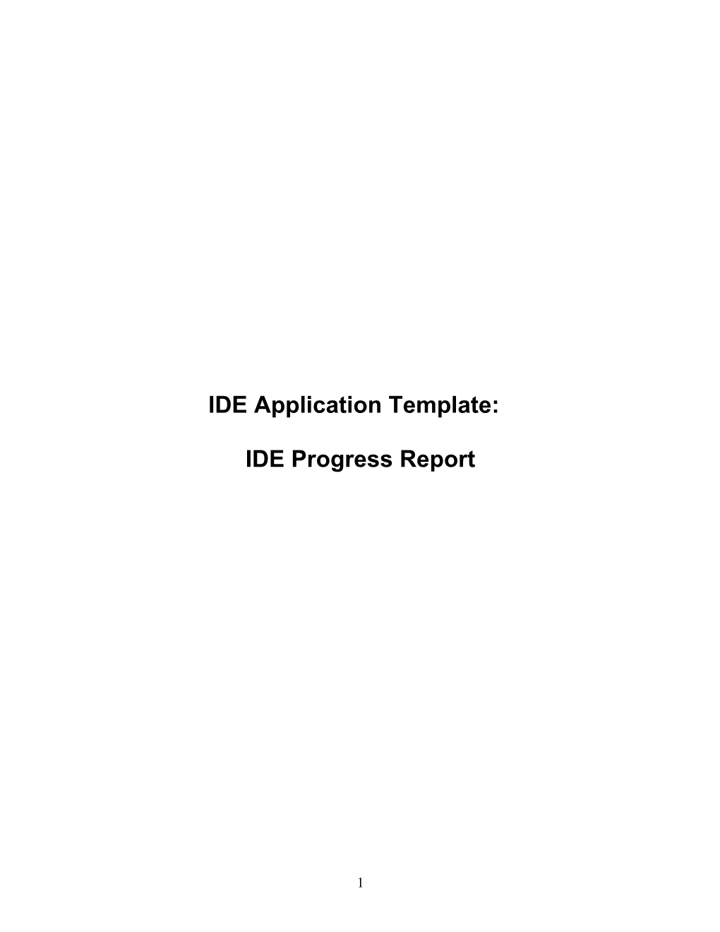 IDE Application Template s1