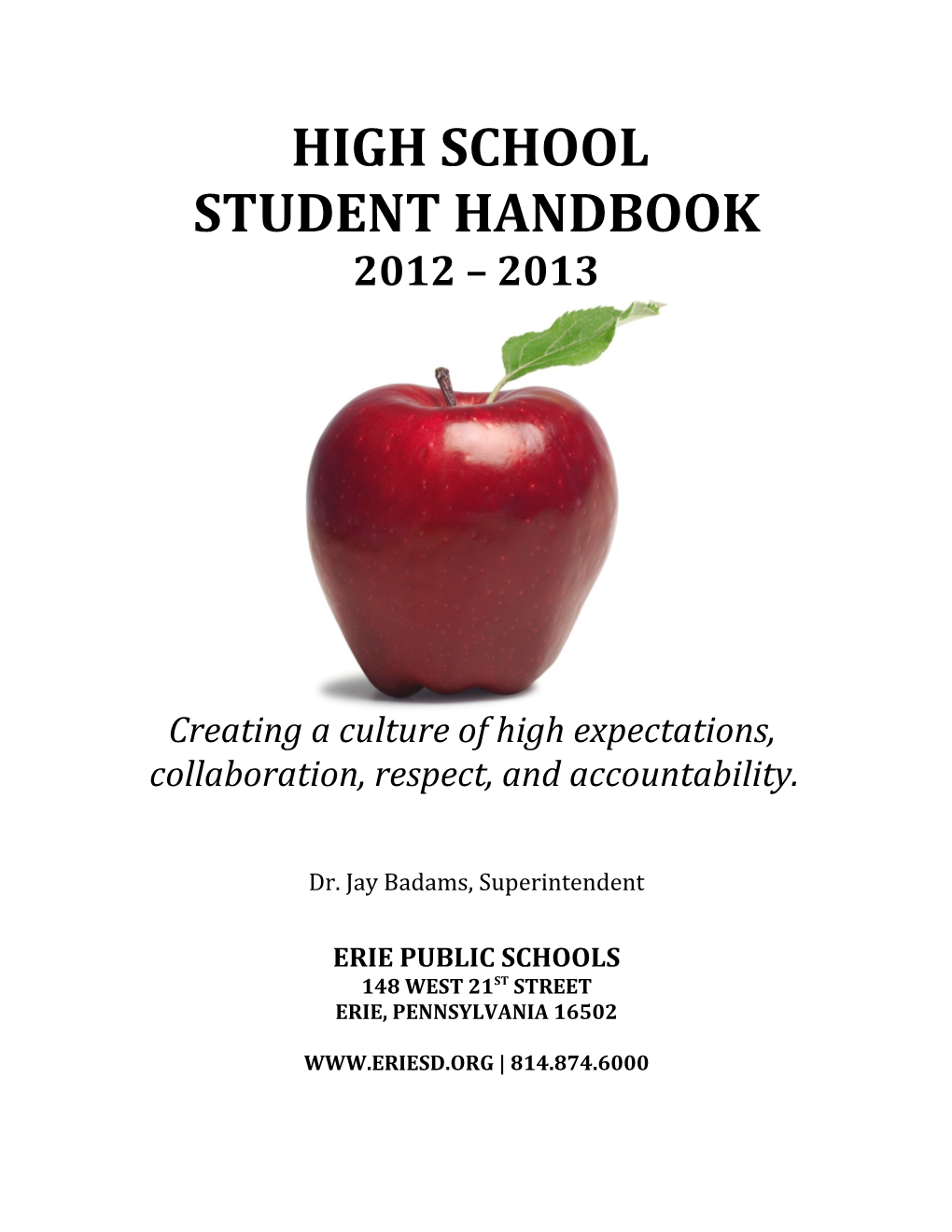 HIGH SCHOOL Student Handbook