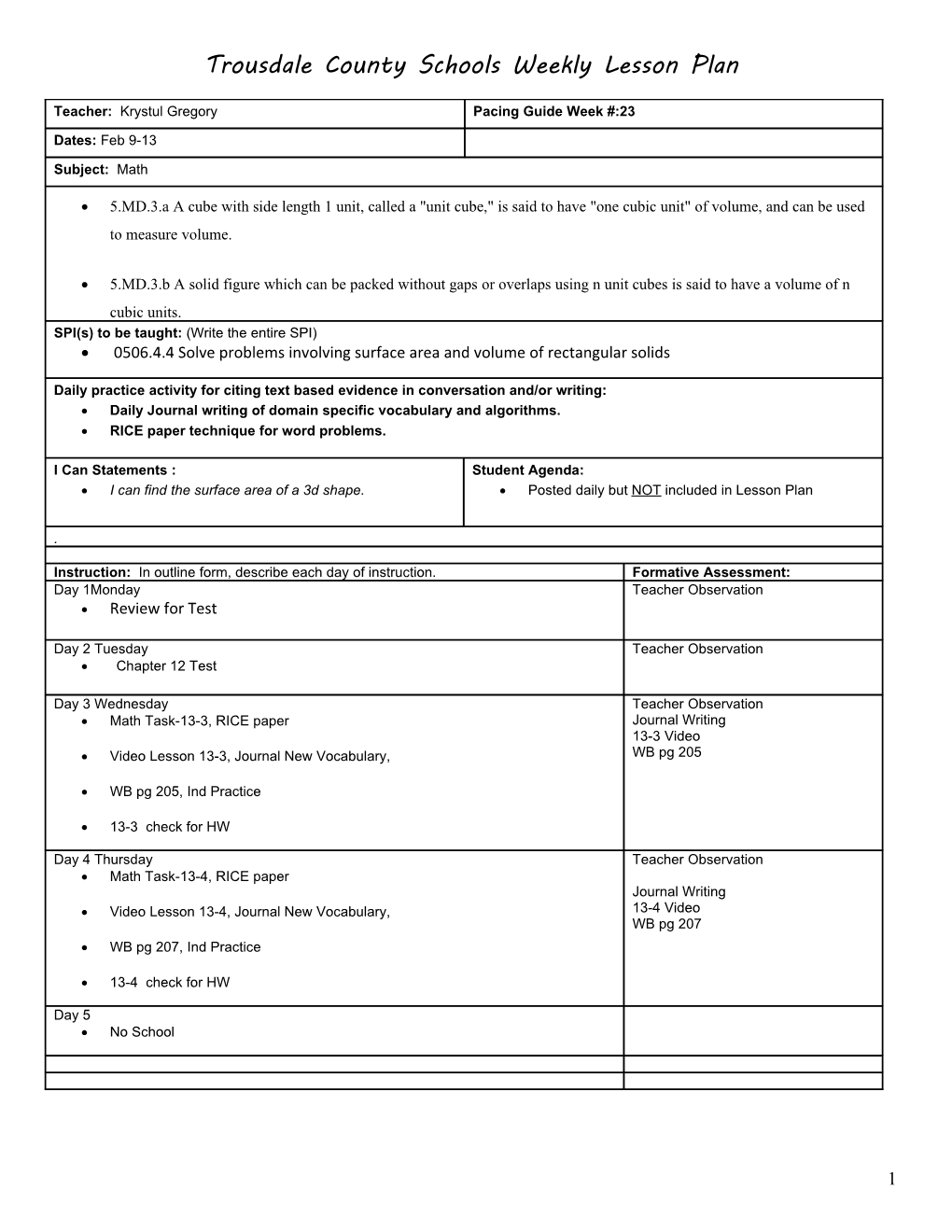 Lesson Plan Template s45