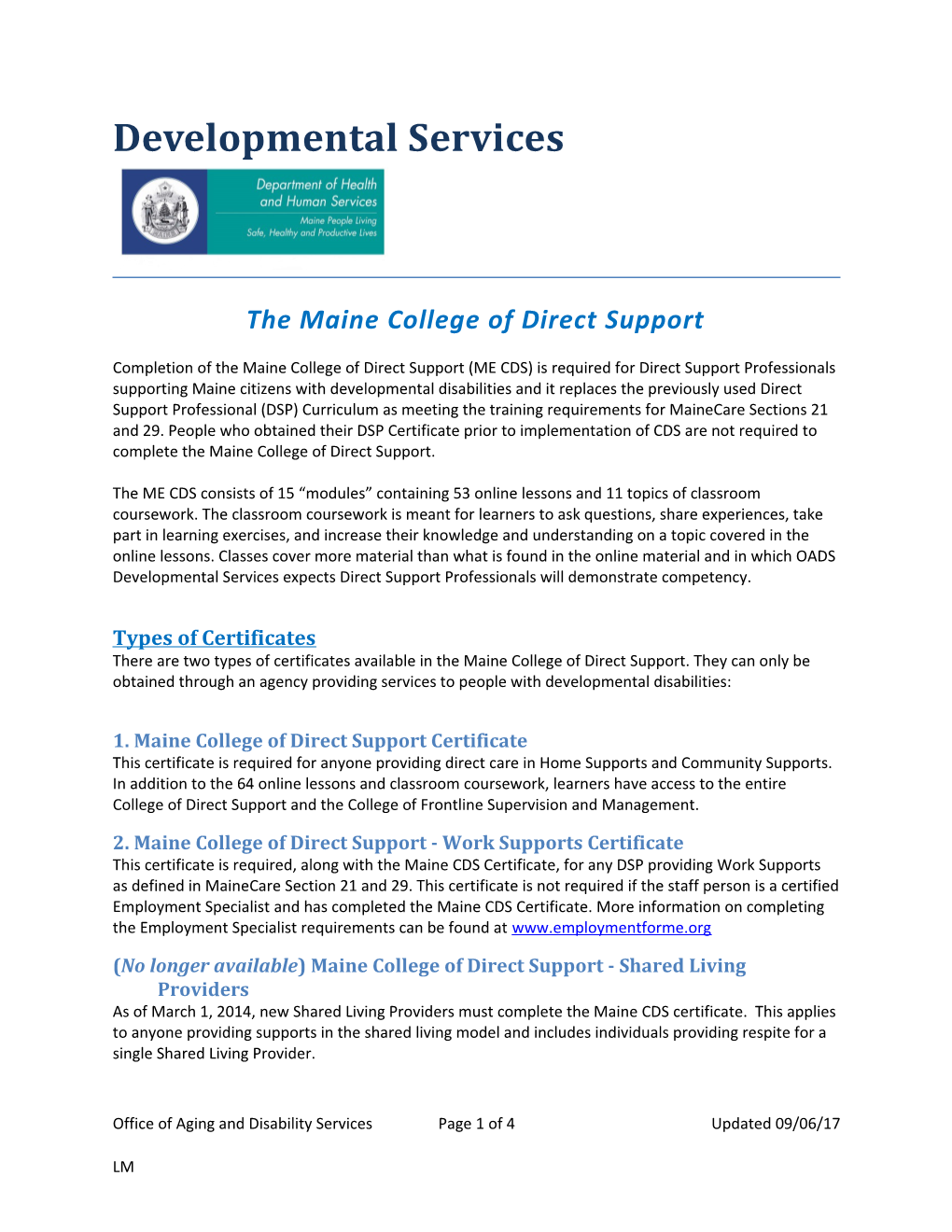 The Maine College of Direct Support s1