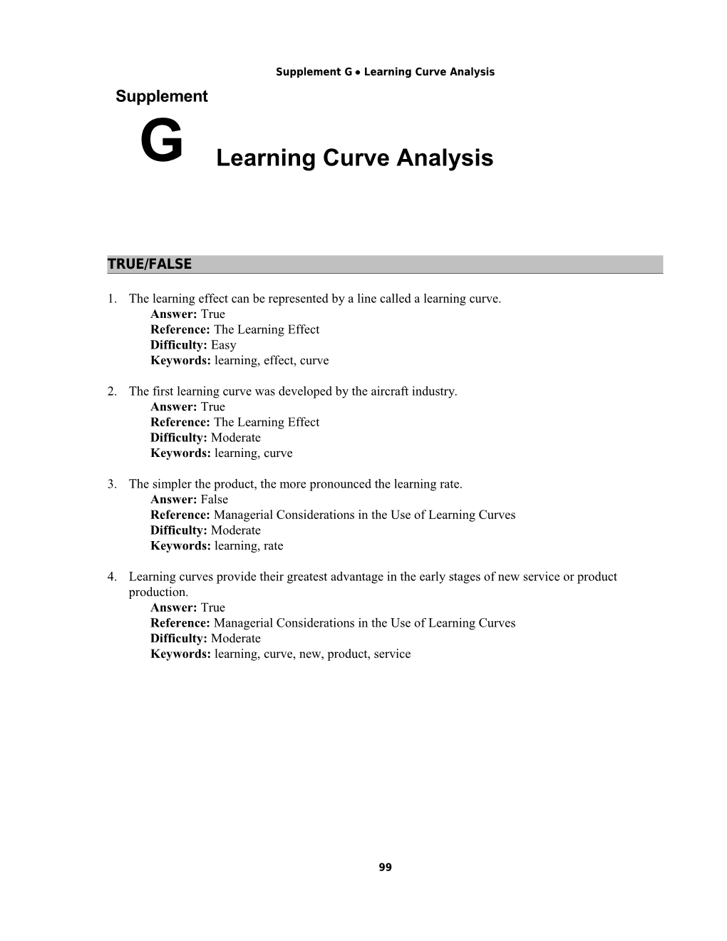 Supplement G Learning Curve Analysis