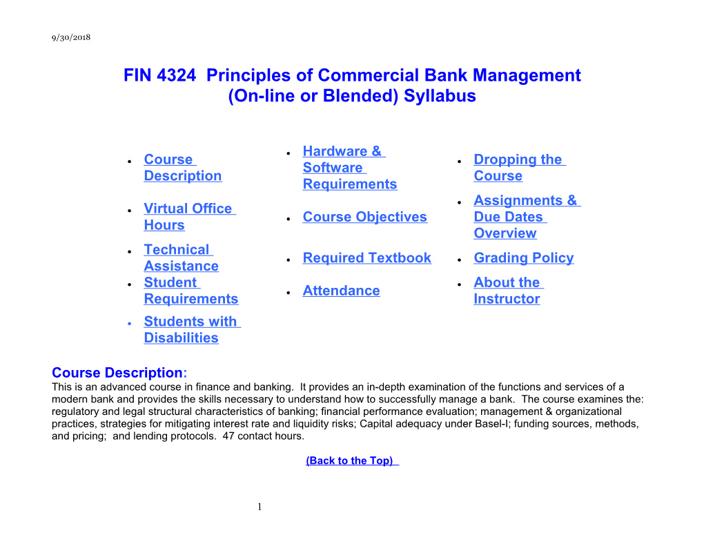 FIN 3400 Financial Management