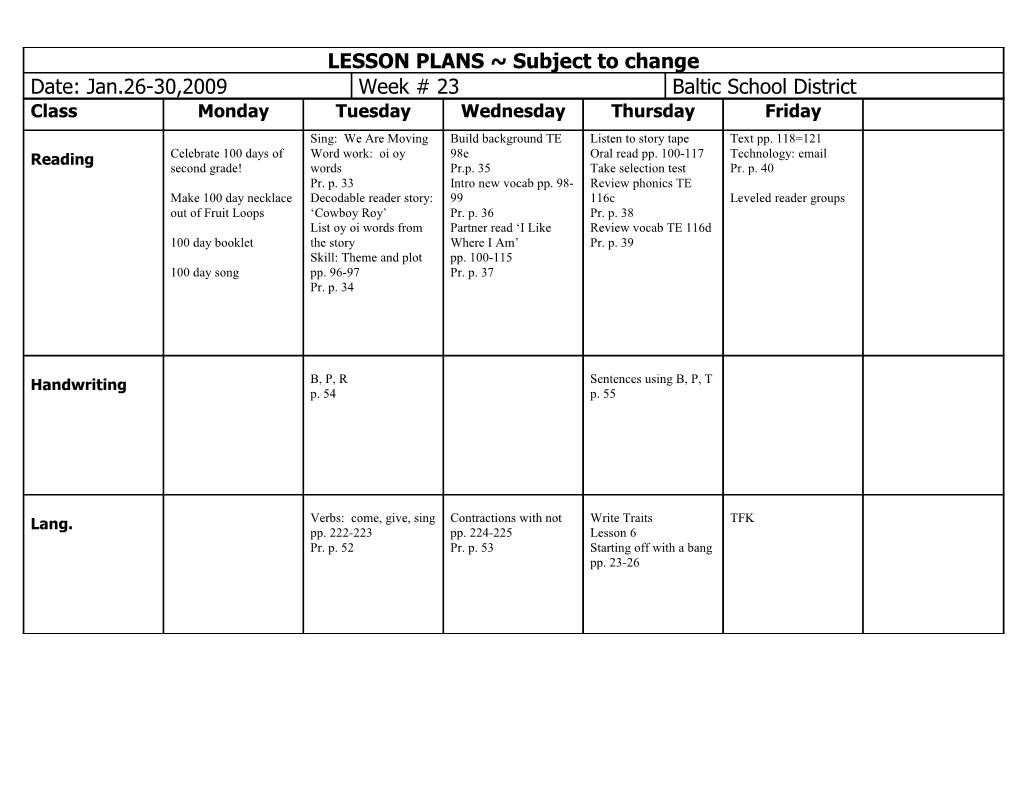 Facs - Lesson Plan